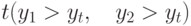 t(y_1>y_t, \quad y_2>y_t)