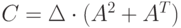 C=\Delta\cdot (A^2+A^T)