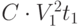 $C \cdot V_{1}^2 t_{1}$