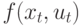 f(x_{t} , u_{t} )