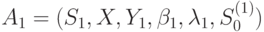 A_1=(S_1, X, Y_1, \beta_1, \lambda_1, S_0^{(1)})