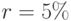r=5\%