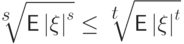 \sqrt[\mbox{\small $s$ }]{{\mathsf E\,}{|\xi|}^s} \le
\sqrt[\mbox{\small $t$ }]{{\mathsf E\,}{|\xi|}^t}