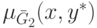 \(\mu _{\bar G_2 } (x,y^ *  )\)