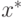 {{x}^{*}}