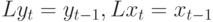 Ly_{t }= y_{t-1}, Lx_{t} = x_{t-1}