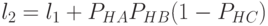 l_{2} =l_{1} + P_{HA} P_{HB} (1- P_{HC})