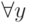 \forall  y