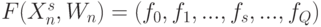 F(X_{n}^{s},W_n) = (f_0, f_1, ..., f_s, ...,f _{Q})