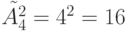 \tilde {A_4^2} = 4^2 = 16