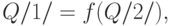 Q/1/ = f (Q/2/),