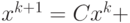 x^{k+1} = Cx^{k} +