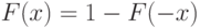 F(x)=1-F(-x)