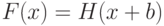 F(x) = H(x+b)