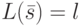 \rank L(\bar s) = l