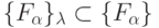 \{F_{\alpha}\}_{\lambda}\subset \{F_{\alpha}\}