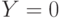 Y=0