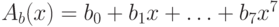 A_b(x)=b_0 + b_1 x + \ldots +b_7 x^7