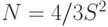 N = 4/3 S^2