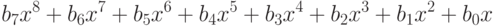 b_7x^8 + b_6x^7 + b_5x^6 + b_4x^5 + b_3x^4 + b_2x^3 + b_1x^2 + b_0x