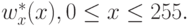 w_{x}^{*}(x),0\leq x \leq 255.