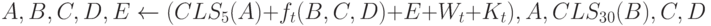 A,B,C,D,E \leftarrow (CLS_5 (A) + f_t (B, C, D) + E + W_t + K_t), A, CLS_3_0 (B), C, D