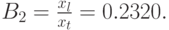 B_2=\frac{x_l}{x_t}=0.2320.