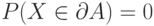 P(X\in\partial A) = 0