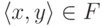 \langle x,y\rangle\hm\in F