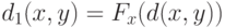 d_1(x,y)=F_x(d(x,y))