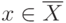 x\in\overline{X}