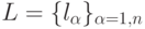 L = \{ l_{\alpha} \}_{\alpha=1, n}