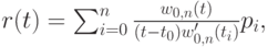 r(t)=\sum_{i=0}^{n}\frac{w_{0,n}(t)}{(t-t_0)w_{0,n}'(t_i)}p_i,