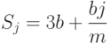 S_{j}=3b+\frac{bj}{m}